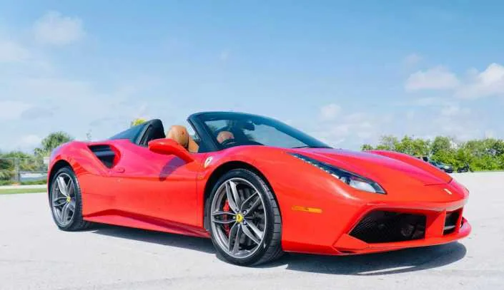 Ferrari 488 Spider Red — Miami car rental