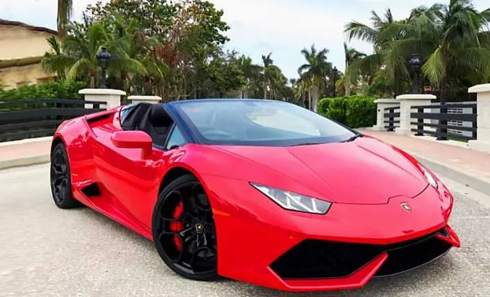 Lamborghini Huracan Spyder Red — Miami car rental