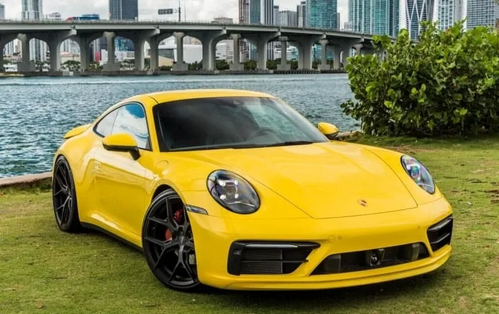 Porsche 911 Yellow — Miami car rental