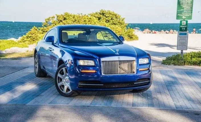 Rolls Royce Wraith Blue — Miami car rental